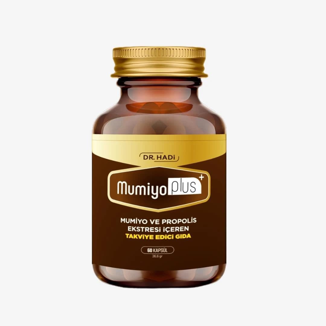 Dr. Hadi MumiyoPlus (Shilajit) 60 Kapsül ürün ambalajı