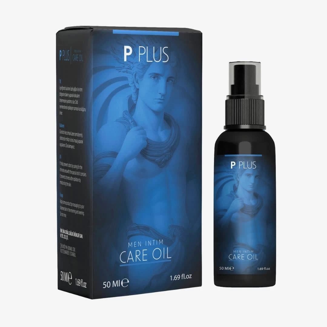 P Plus Erkek Bakım Yağı 50 ml ürün ambalajı