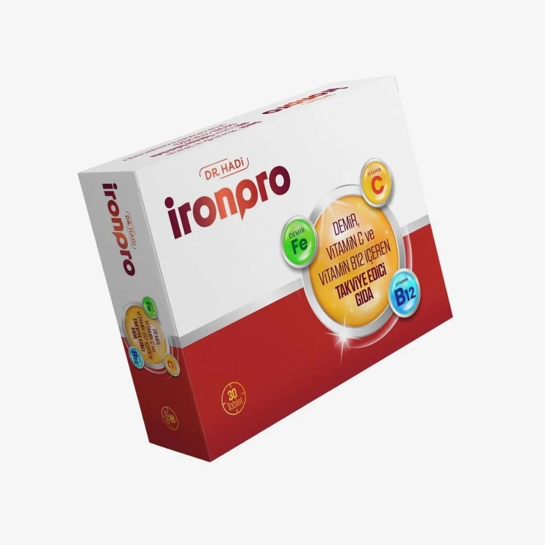 Dr. Hadi IronPro 30 Kapsül ürün ambalajı