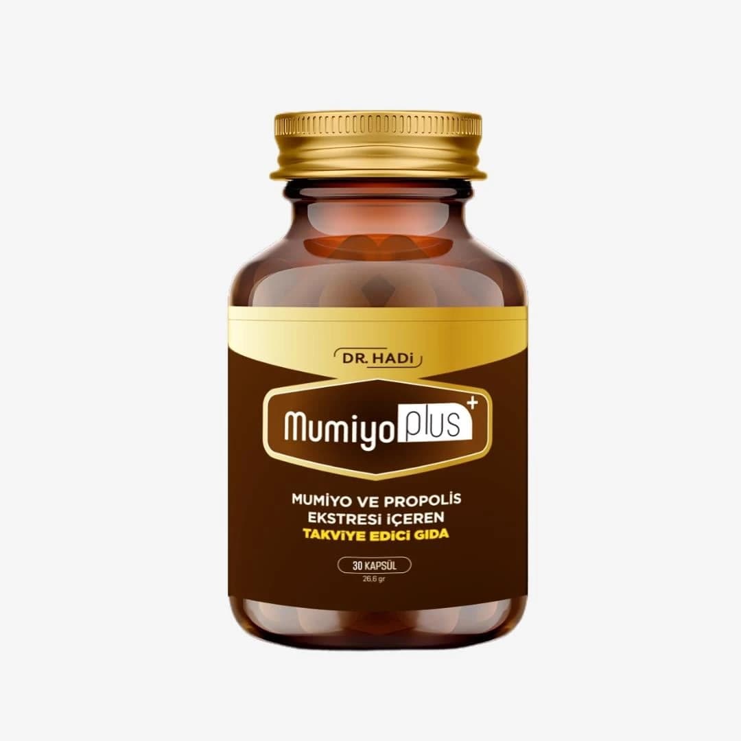 Dr. Hadi MumiyoPlus (Shilajit) 30 Kapsül ürün ambalajı